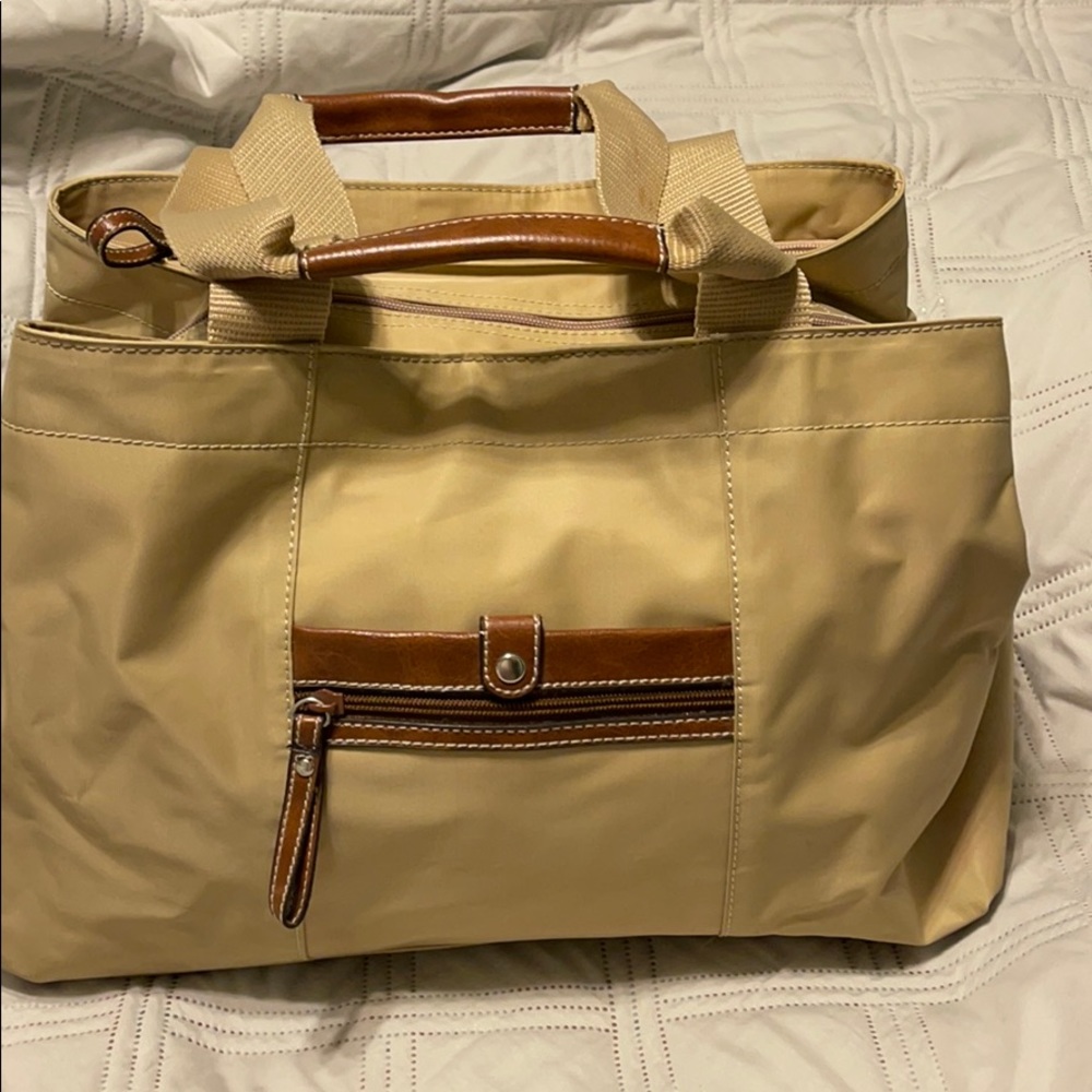 Beige Nine West Canvas Bag